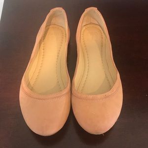 Frye pink nude suede ballerina flats size 6.5